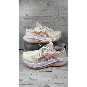 ASICS Gel Nimbus 27 White Light Ube Womens Sz 8.5 Running Shoes #368